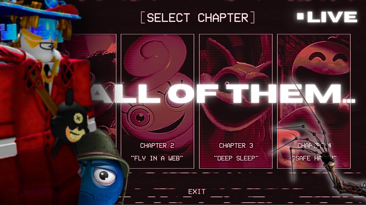 TRYING TO BEAT ALL OF POPPY PLAYTIME CHAPTERS  BEFORE CHATPER 5 LIVE