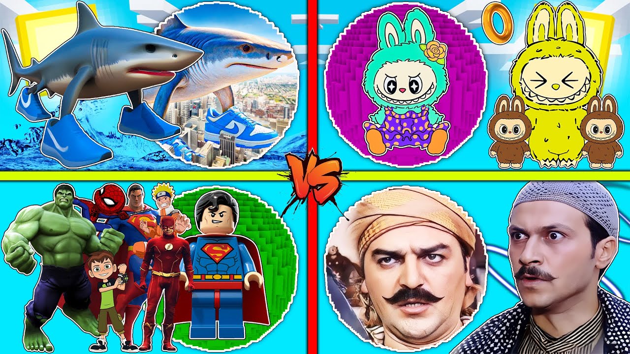 فلم ماين كرافت : كوكب منطاد عائلة ترالاليلو ترالالا ضد باب الحارة ضد لابوبو ضد الأبطال !!؟ 🔥😱