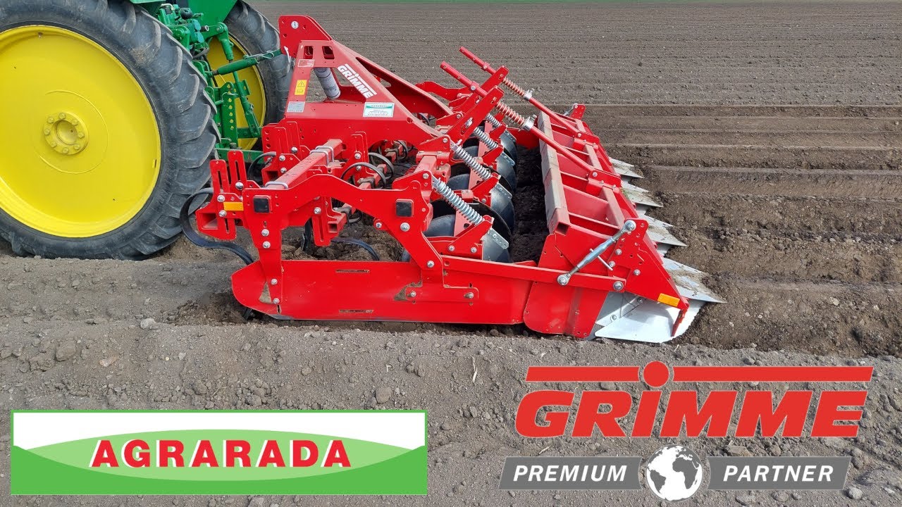 Formowanie redlin obsypnikiem GRIMME GH4 na talerzach. 4-row Ridging Hiller GRIMME GH4