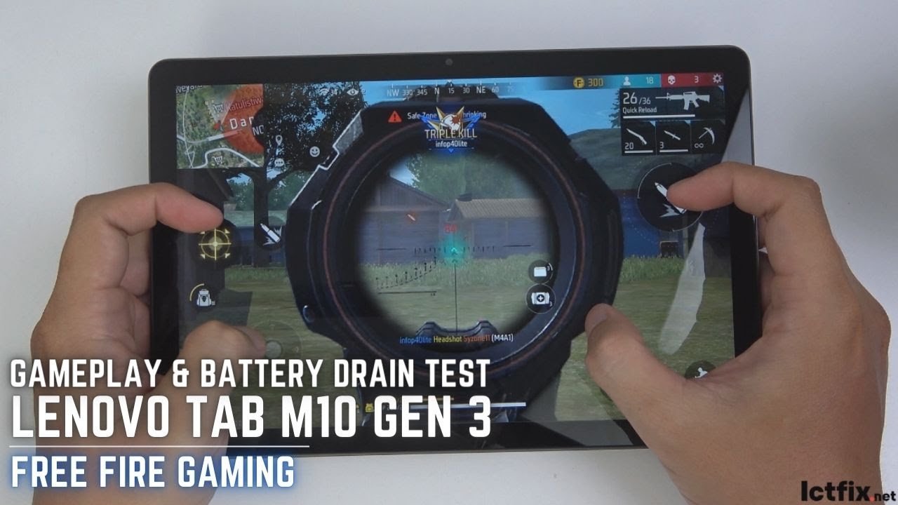 Lenovo Tab M10 Gen 3 Free Fire Gaming test | Unisoc T610, 3GB