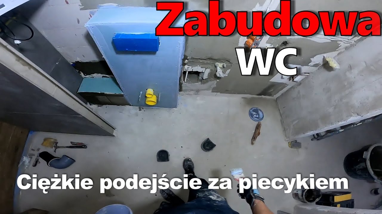 S01E06 Zabudowa WC z płyt G-K | Płytki za piecykiem gazowym