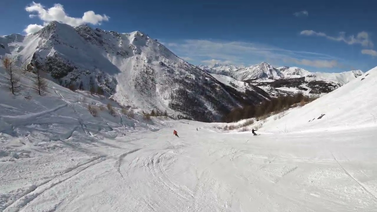 Vialattea:Piste 31 Alta +Borgata 32 Rossa Borgata Sestriere