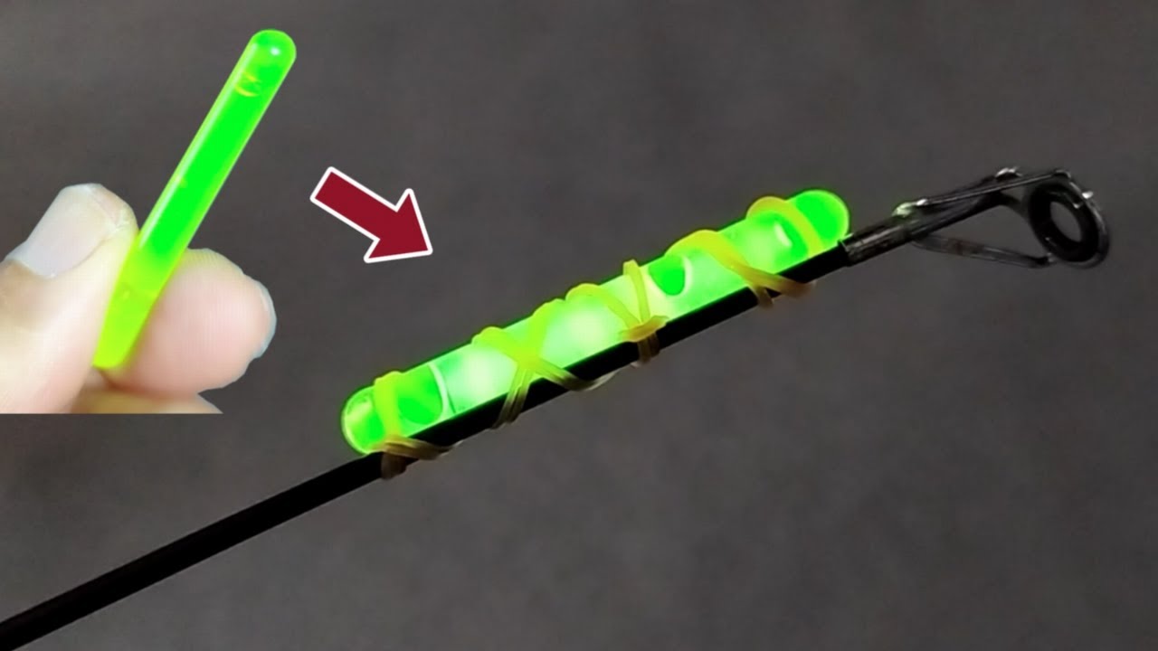 This glow stick never falls.   It's a epoch-making idea for fishing.       DIY Fishing.
