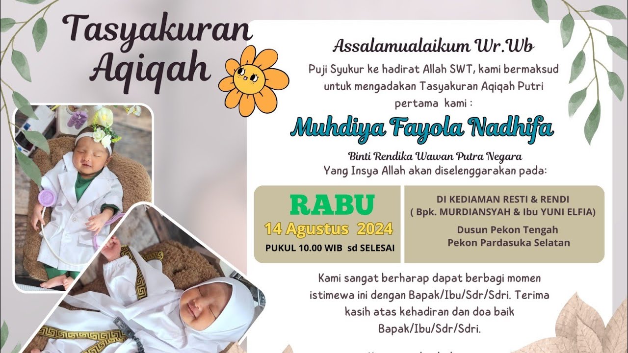 SEANDANAN (Aqiqah Yola)