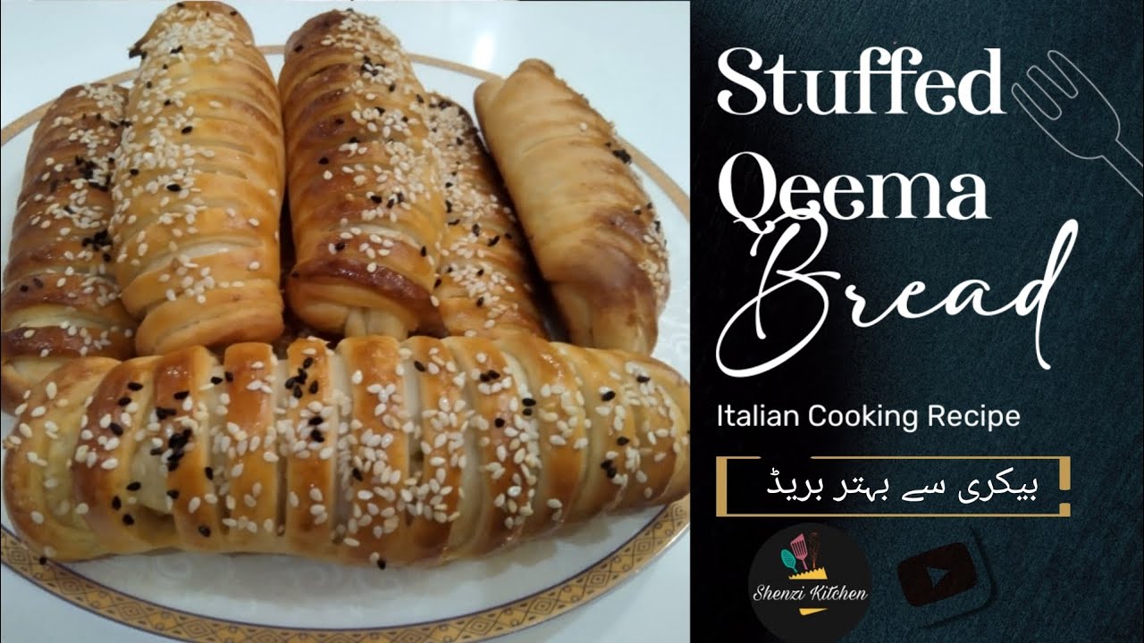 Stuffed Qeema Bread | Italian Cooking Recipe | Baked Meat Bread | By Shenzi Kitchen