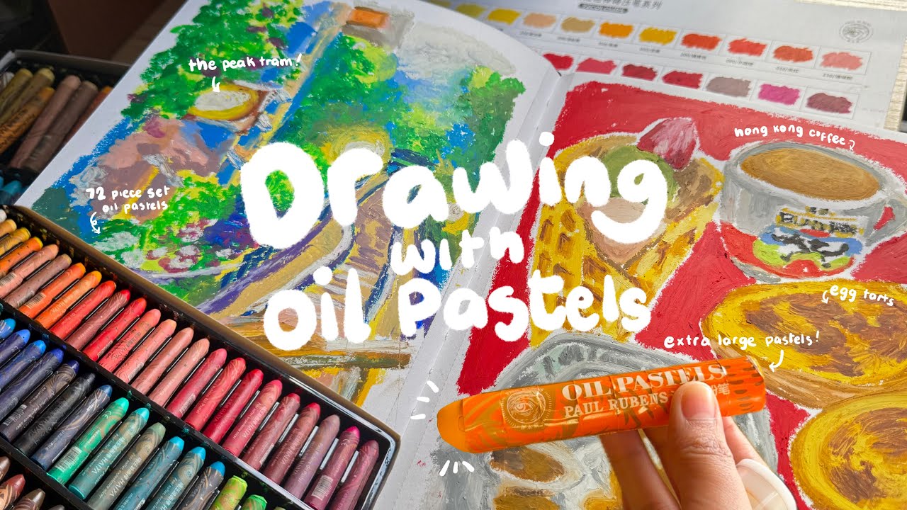 🖍️drawing with oil pastels ft. paul rubens extra large & 72 set Haiya oil pastels
