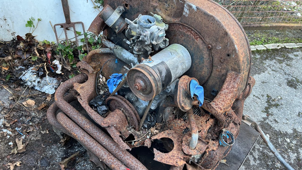 Would you save these 2 aircooled engines,one is seized and other had engine fire !! 