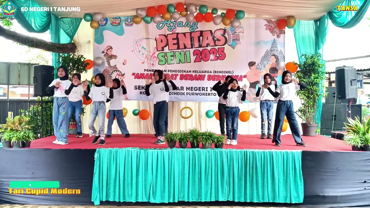 💃 Tari Modern Cupid – Penampilan Memukau Siswi SD 1 Tanjung | Pentas Seni 2025 💖