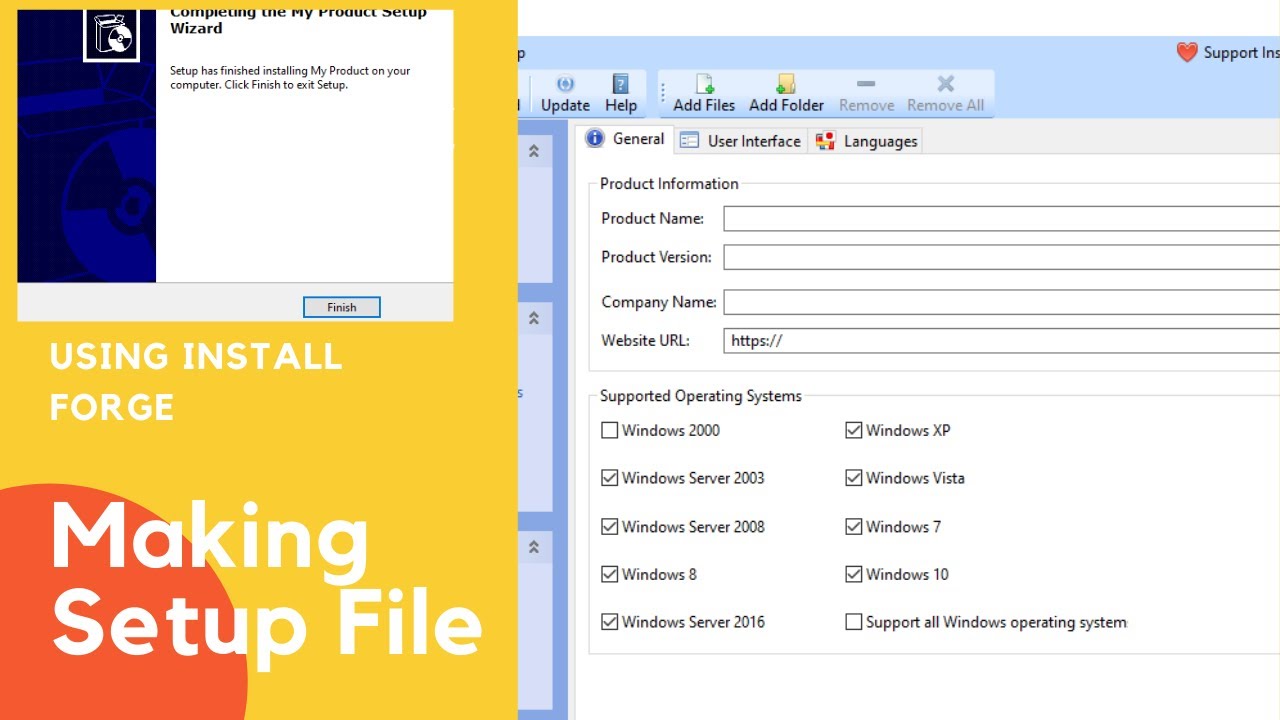 How to make setup File from EXE using Install forge (FREE)