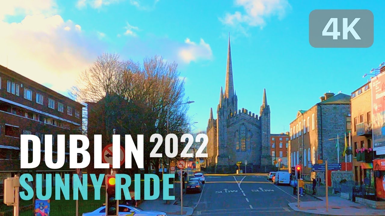【4K】SUNNY BUS RIDE IN DUBLIN 2022 - Route 9 - Bus Tour in Dublin - 4K 60fps