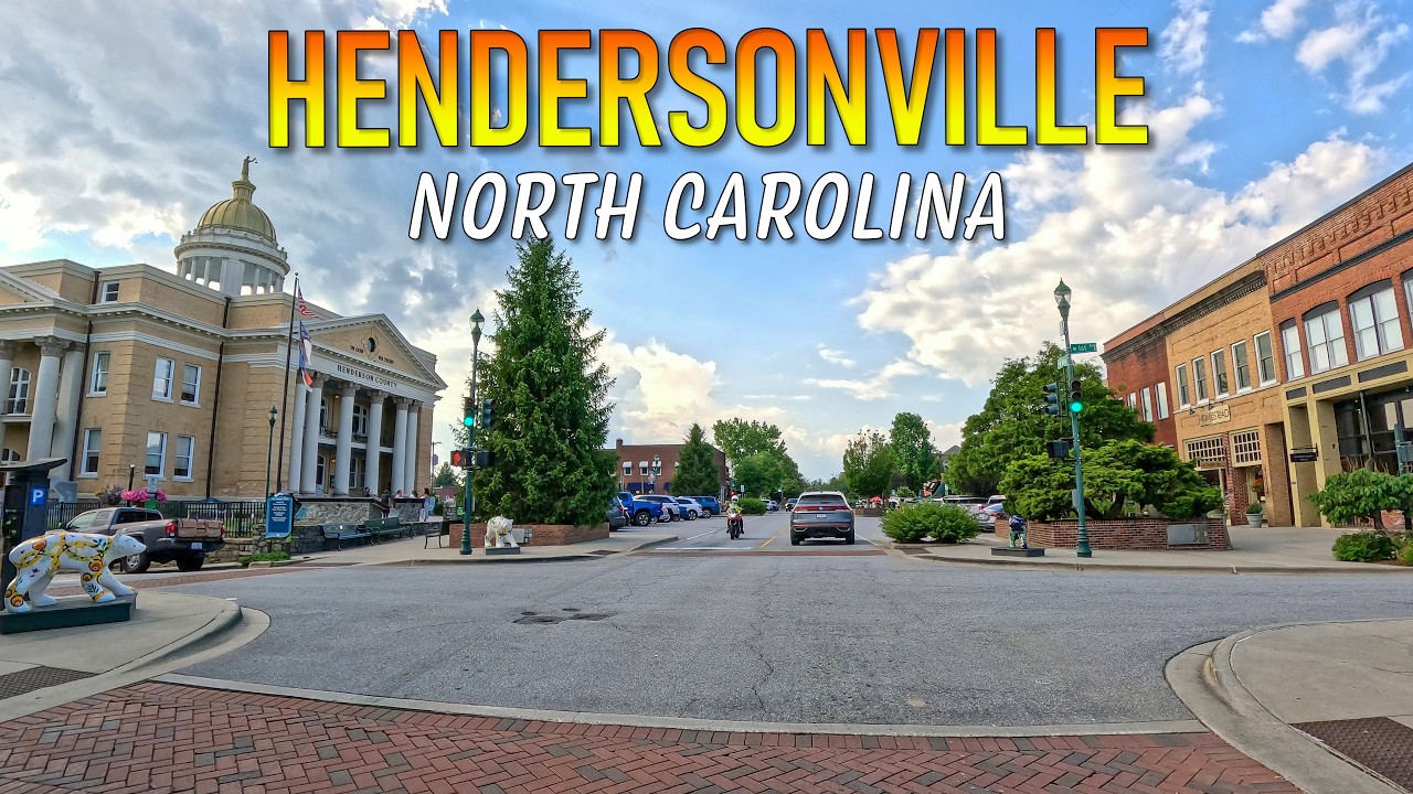 Hendersonville North Carolina Driving Through