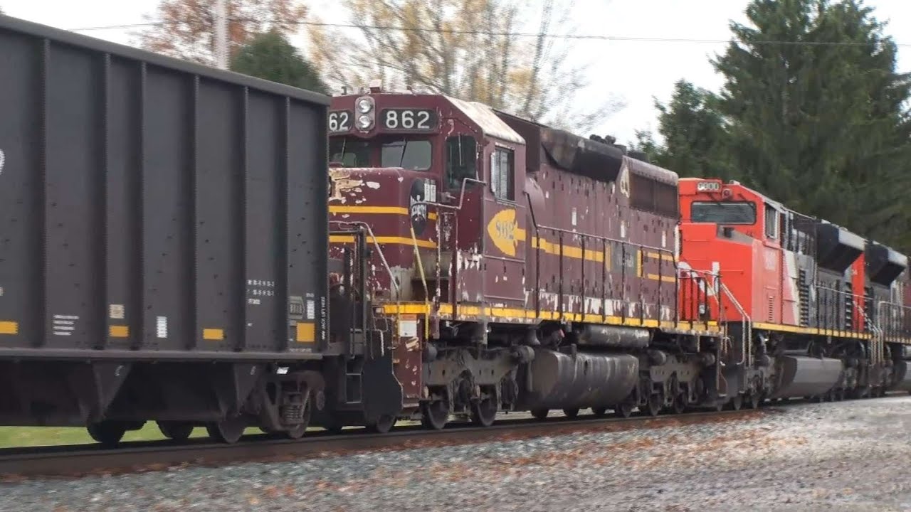 Chasing Bessemer and Lake Erie Iron Ore train. Southbound. Conneaut OH/Albion PA. November 8, 2025.