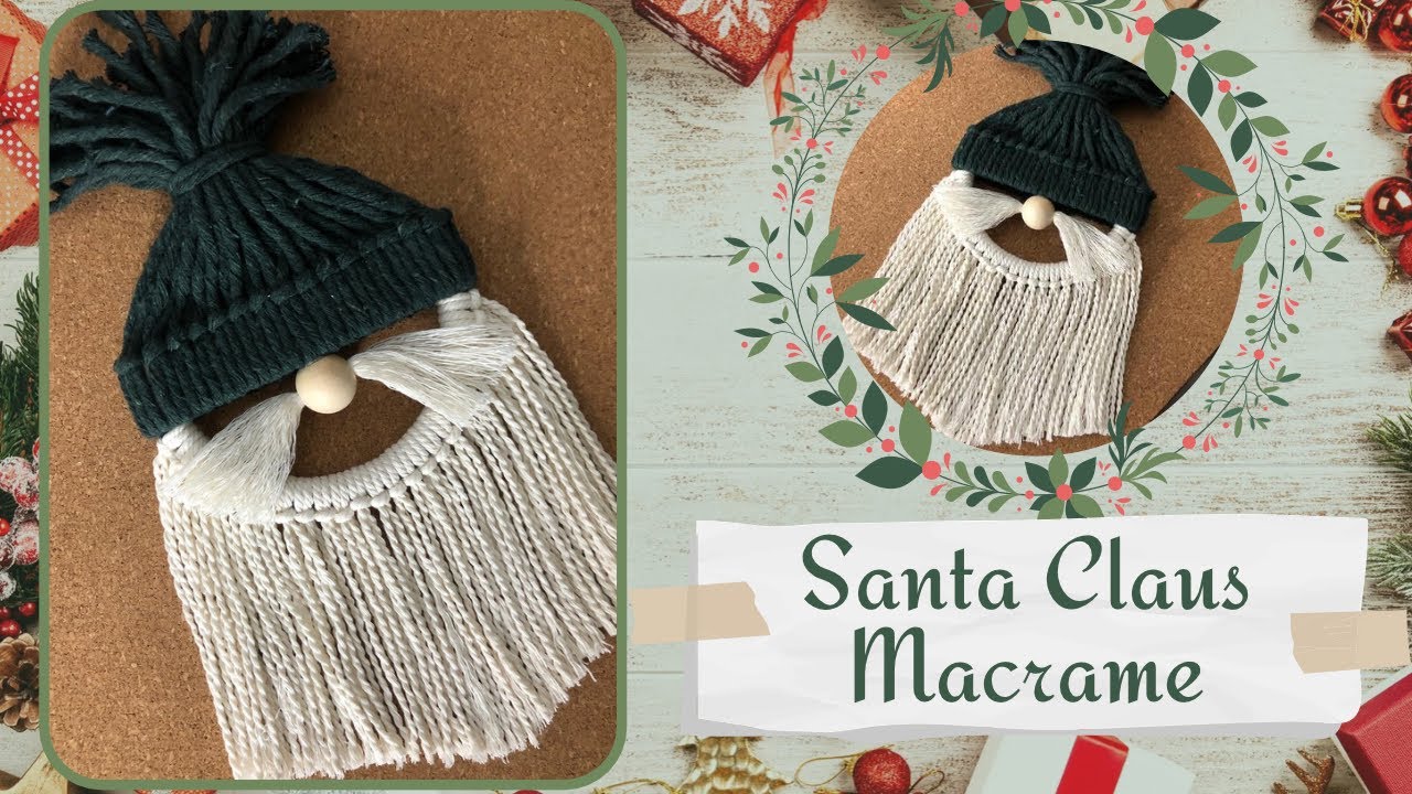 Santa Claus Macrame- Papai Noel/Duende - Diy Christmas🎄🎅🏻