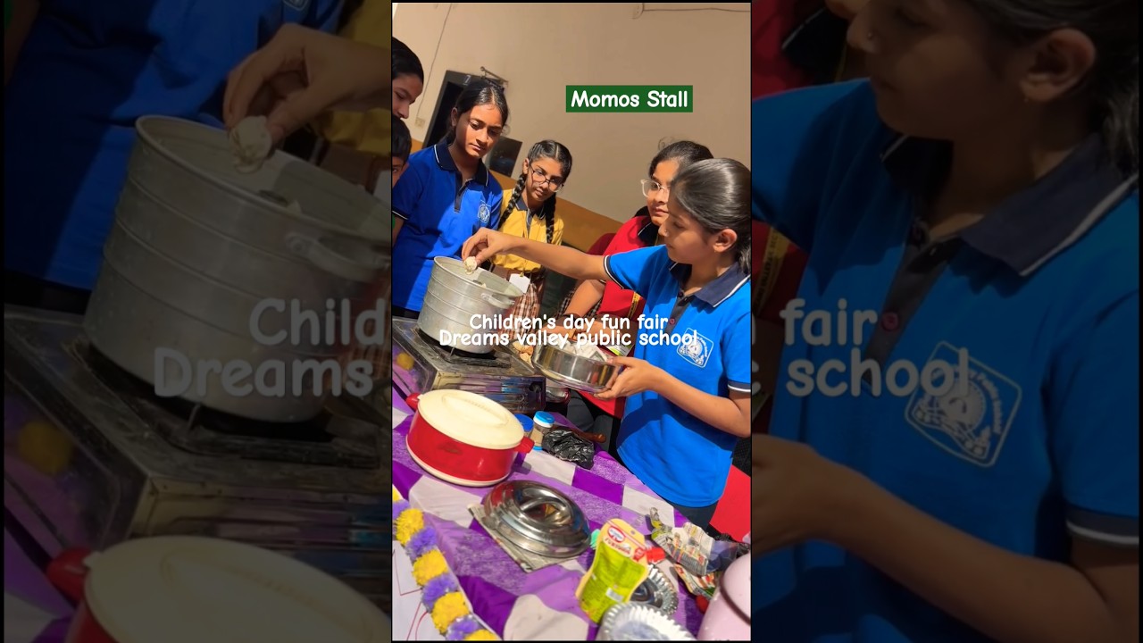 बाल मेला | Children's day special | Momos stall at school #shorts #school #students #momos #fair