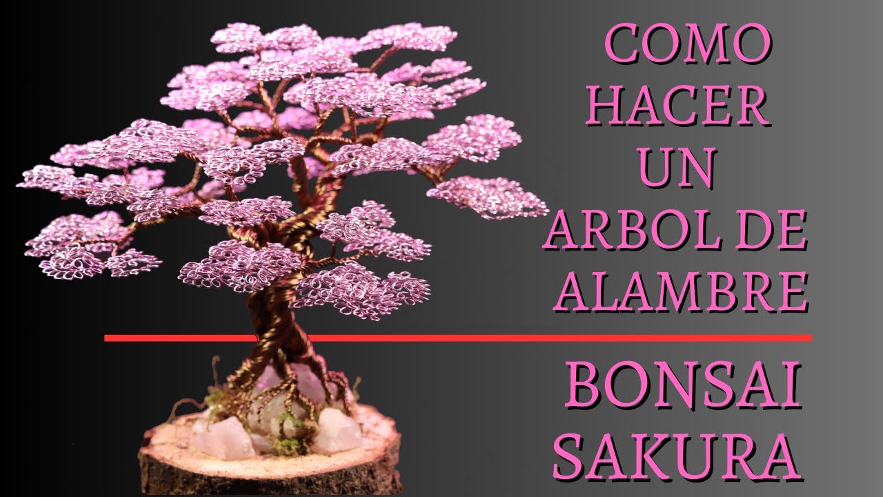 🍒 como hacer un ARBOL DE ALAMBRE || bonsai SAKURA || DECORACION 2023