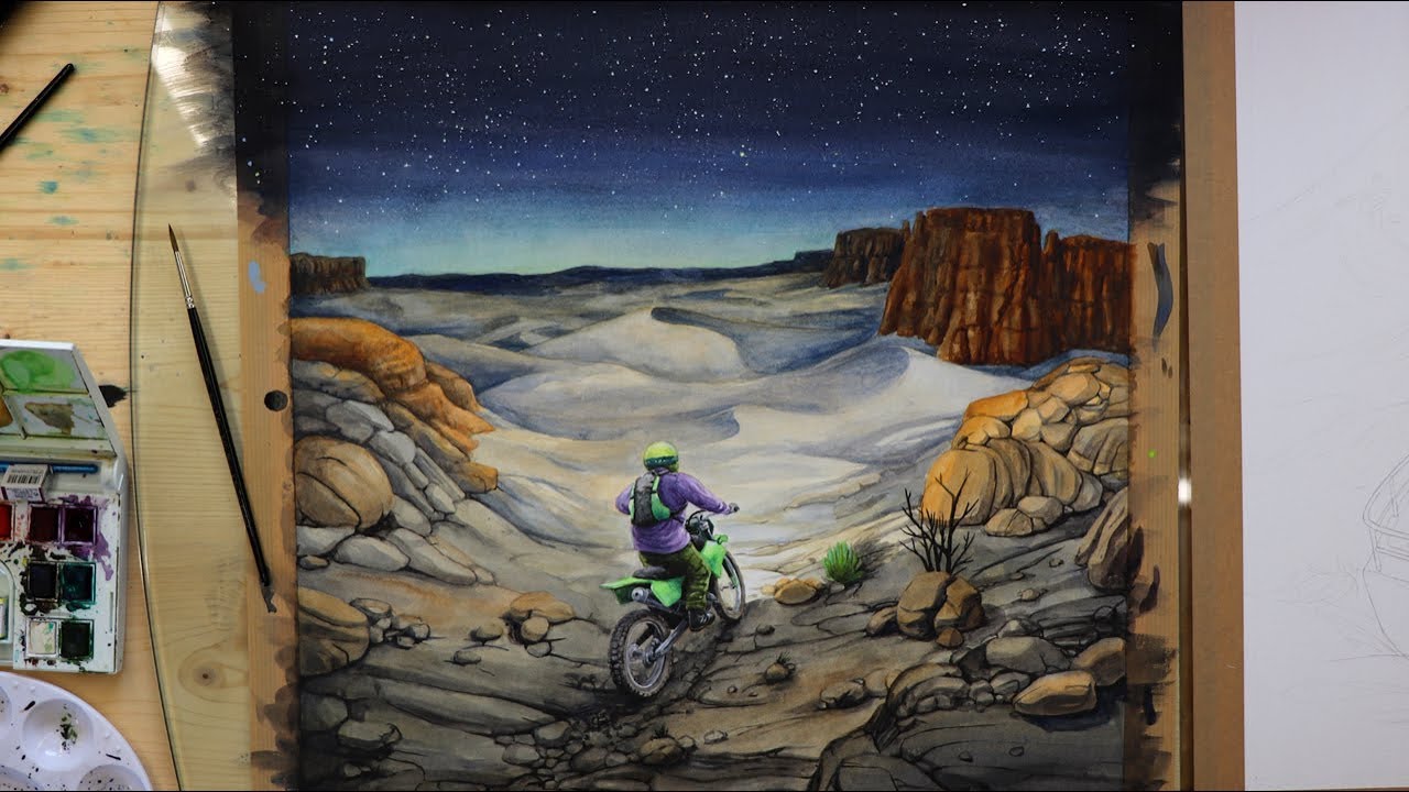 Time Lapse Dirt Bike Painting
