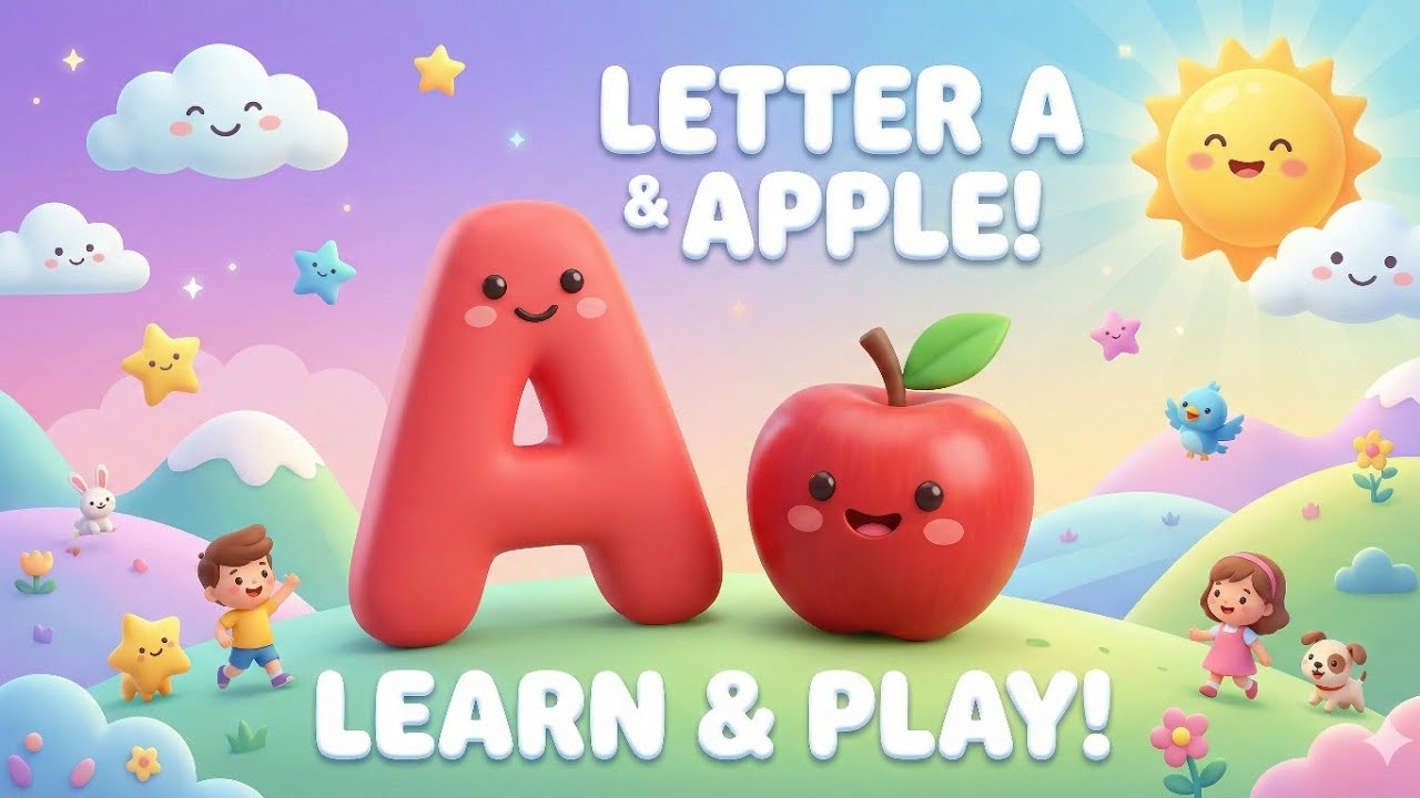 A for apple phonics song | A to Z lerning song | little brainy box 