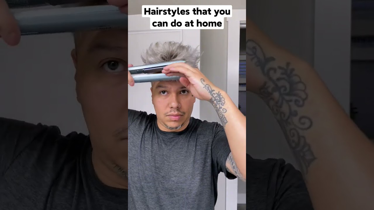 How I Style My Hair System at Home #hair #hairsystem #hairstyle #shorts