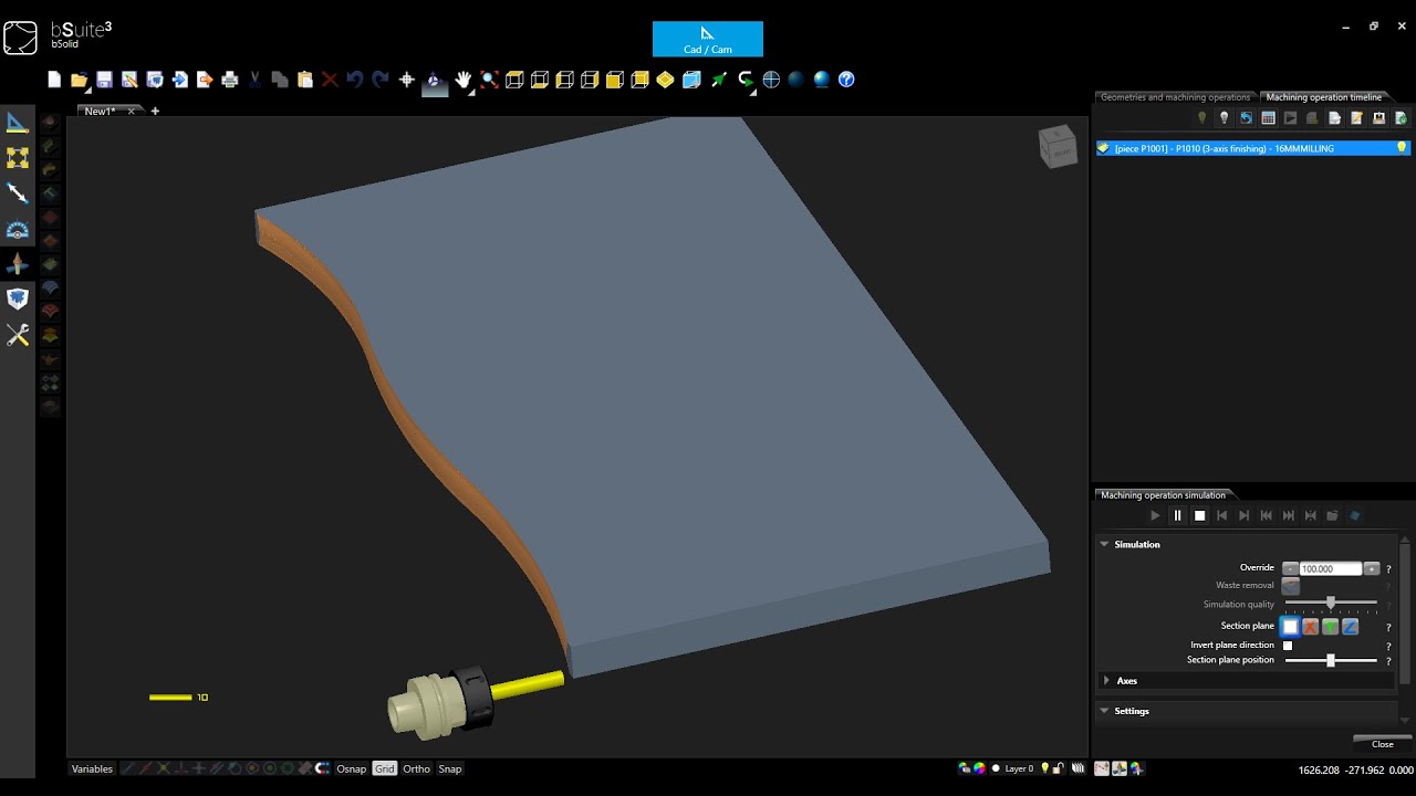 CAD CAM Basic Tutorial biesse CNC machine l B-Solid BIESSE / Biesse's bSolid for 5-Axis