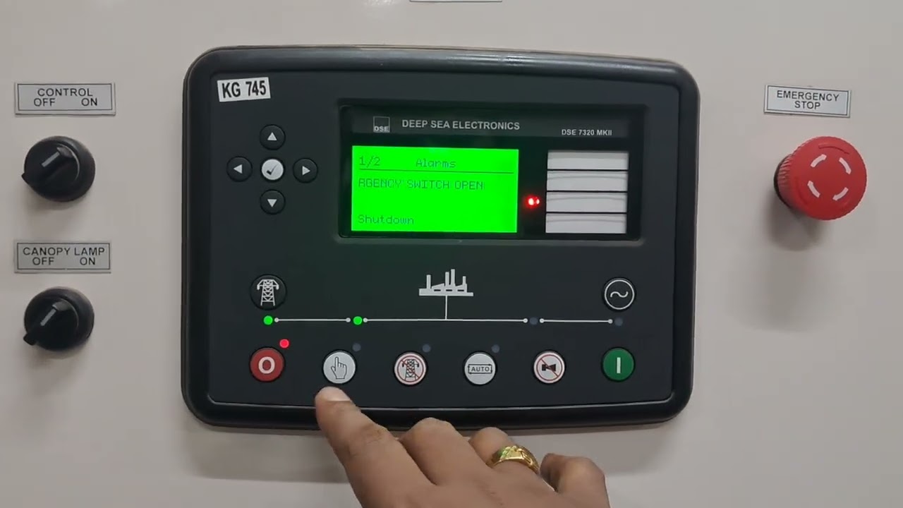 How to Reset Emergency Stop shutdown !! Kirloskar DG Emergency Stop !!