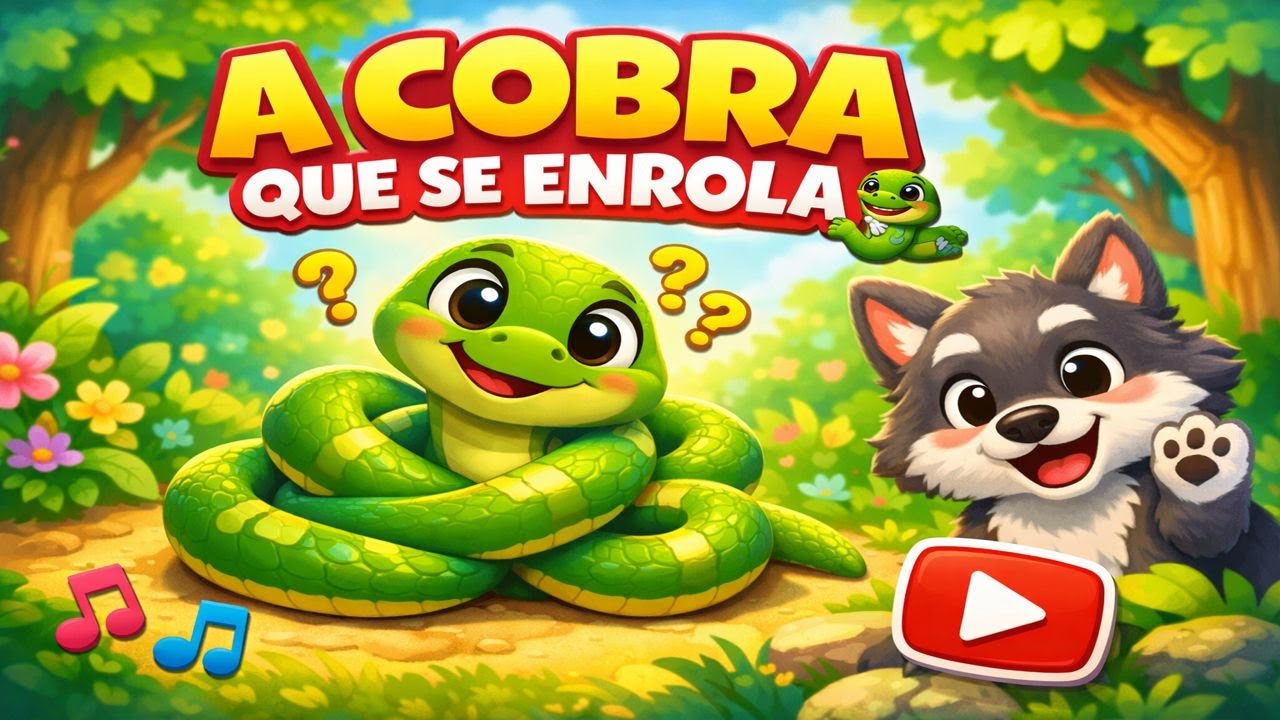 👉 A Cobra Que Se Enrola 🐍 | Música Infantil Divertida | Desenho Animado