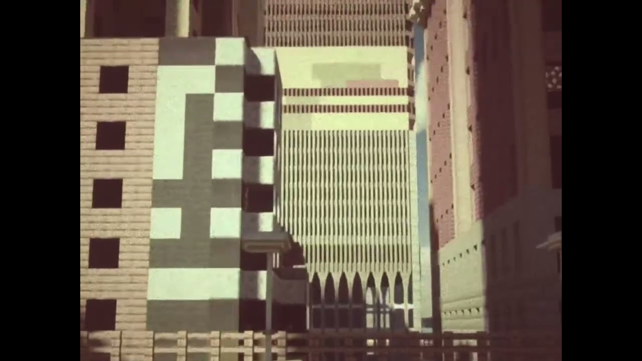 Building the World Trade Center. 1979 video. Minecraft