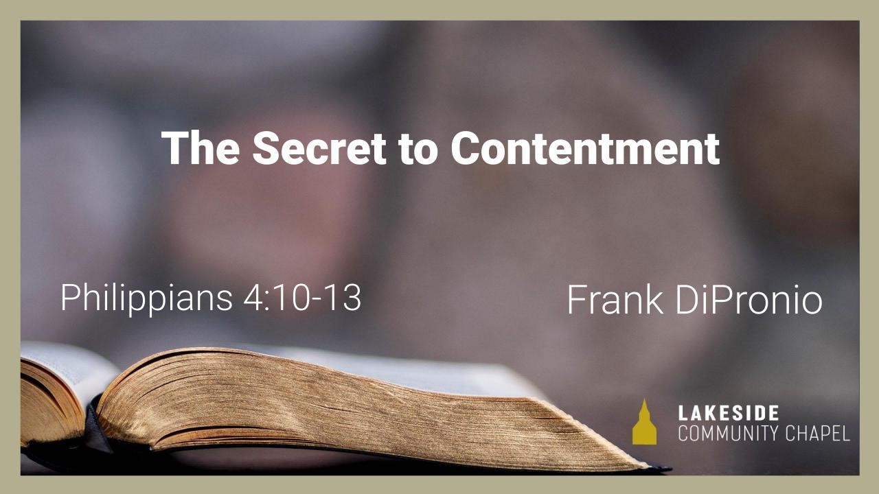 The Secret to Contentment - Frank DiPronio