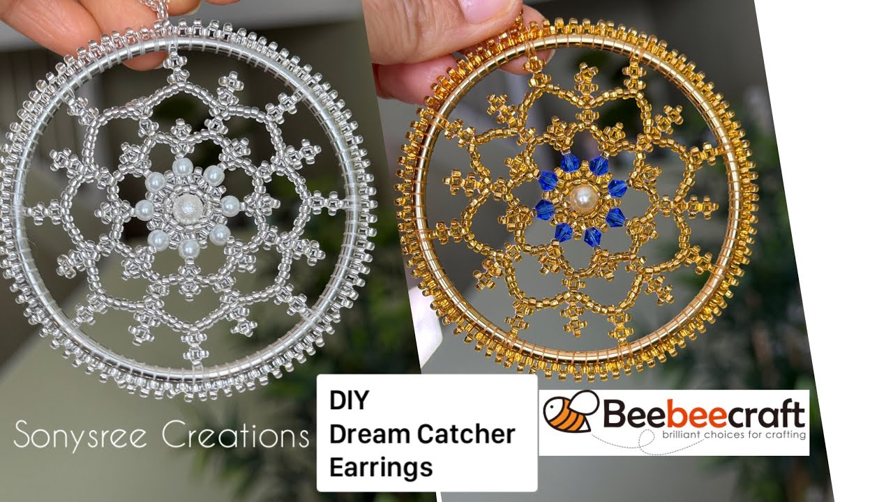 How to make Beaded Dream Catcher || Beebeecraft Tutorial