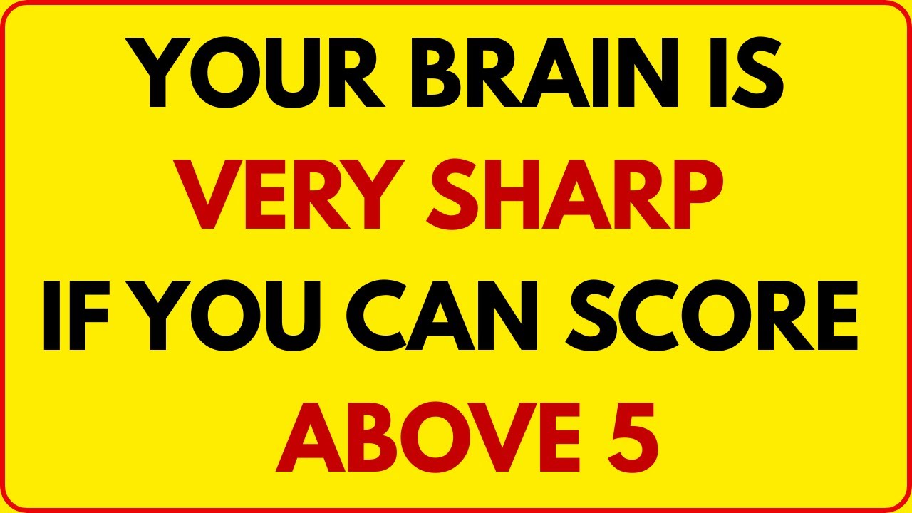 Your Brain Is Very Sharp If You Can Score Above 2 😱🧠 | Quiz Challenge | SharpMind Quiz