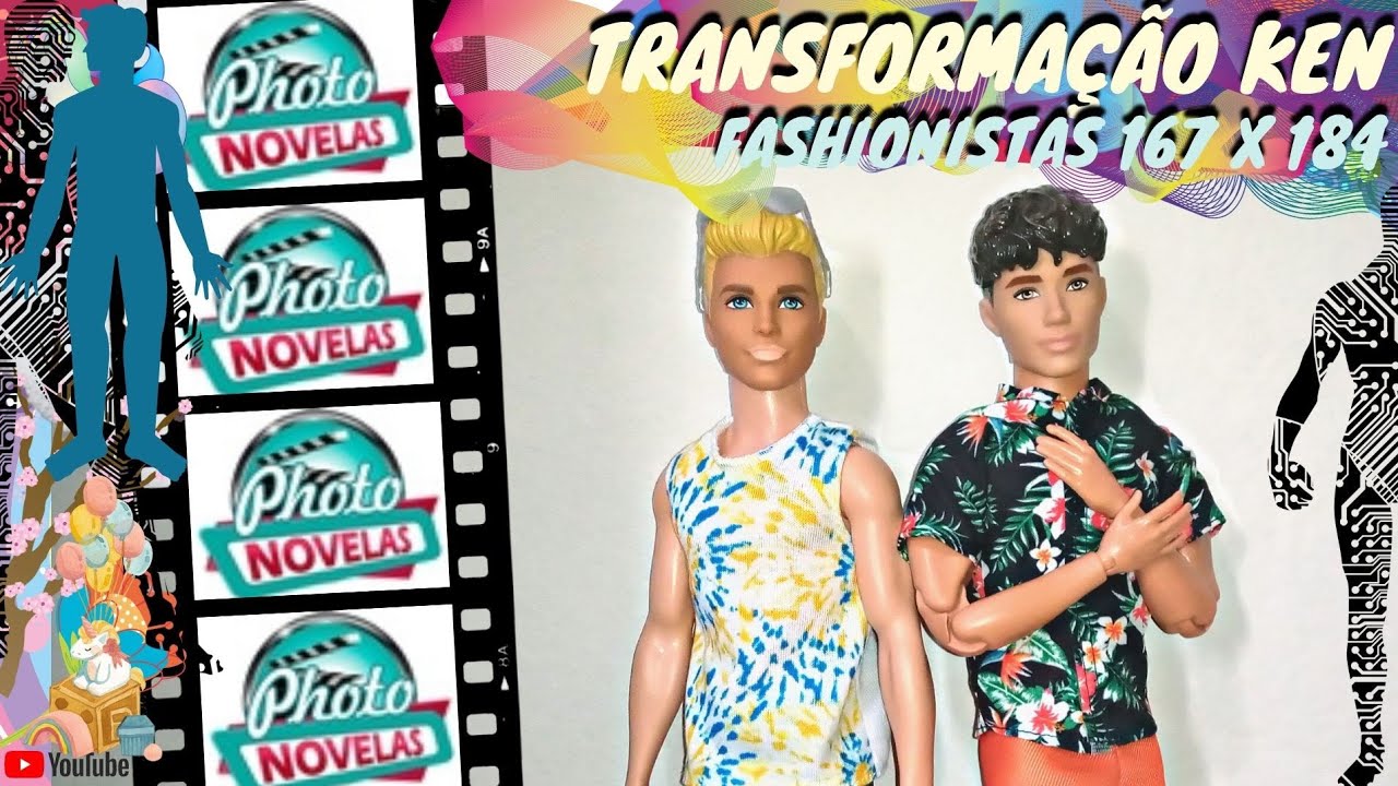 🧩 EXPERIÊNCIA passo-a-passo: TRANSFORMAÇÃO do Ken Fashionistas 167 e Ken Fashionistas 184 [D.I.Y.]