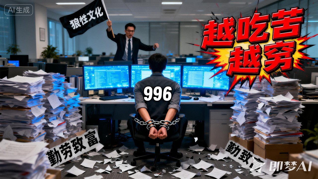 你越能吃苦，就有吃不完的苦！中國打工人的 996 困局，根本不是資本的錯       #中國打工人 #996 #狼性文化 #職場內卷 #打工人困局 #勤勞致富 #華為 #國家戰略 #職場解析