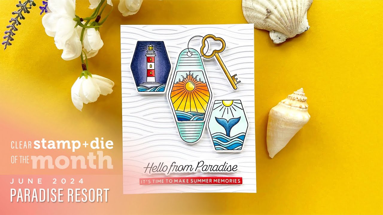 Spellbinders June 2024 Clear Stamp + Die of the Month – Paradise Resort