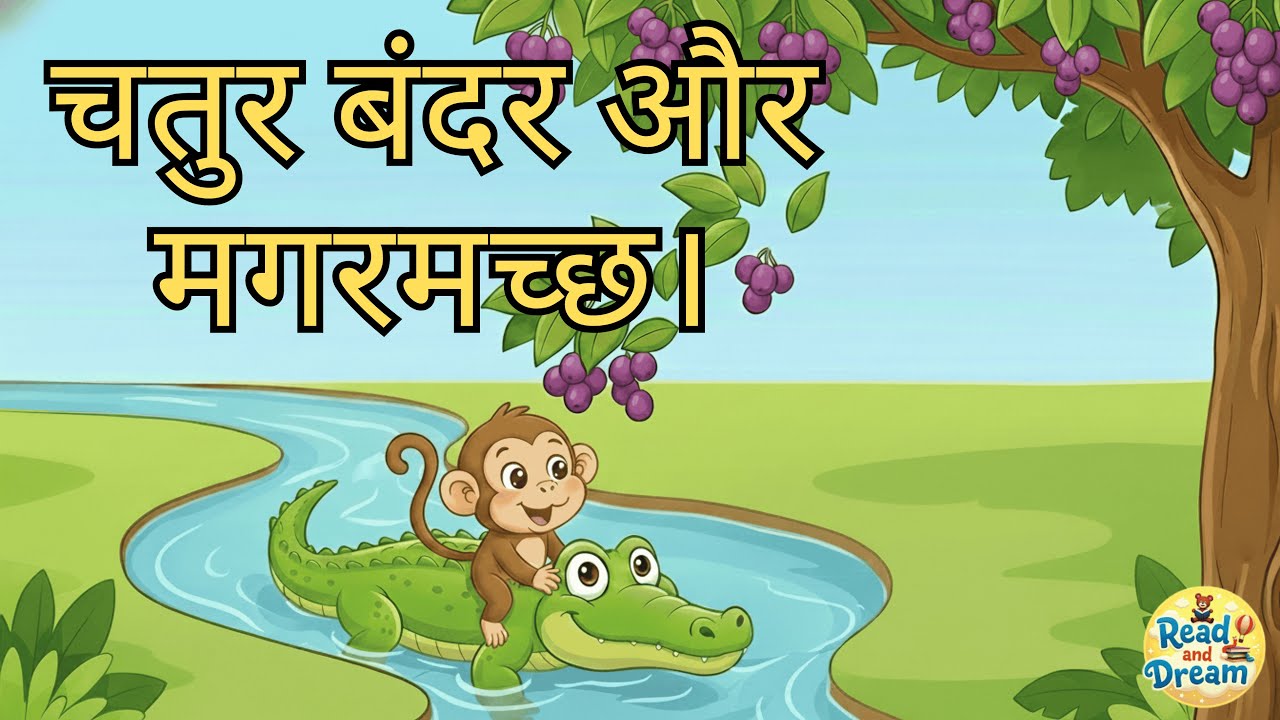 चतुर बंदर और मगरमच्छ की कहानी