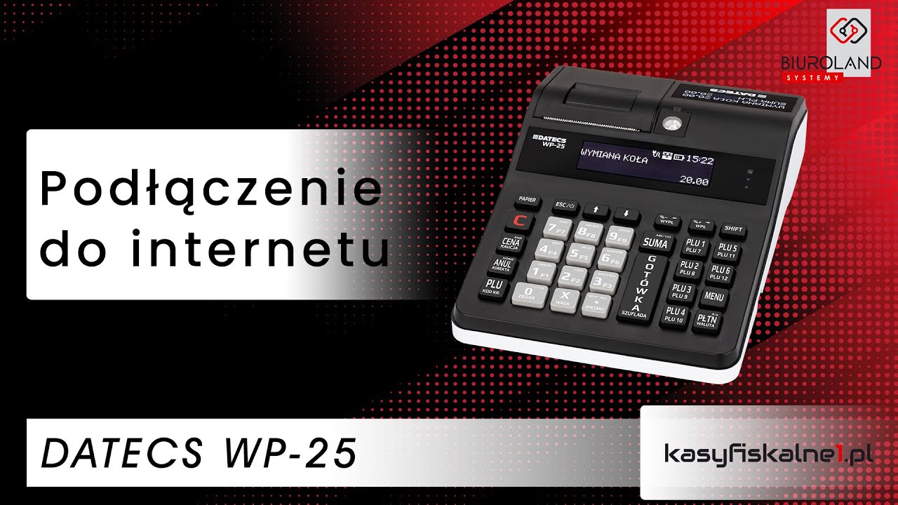 Podłączenie do internetu (WIFI) kasy fiskalnej Datecs WP25 Online