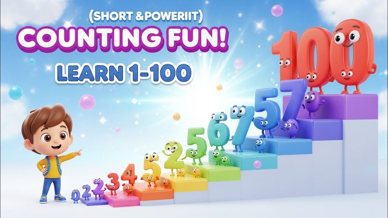 Counting 1 to 100 | Fun Animation for Kids | Learn Numbers Easily