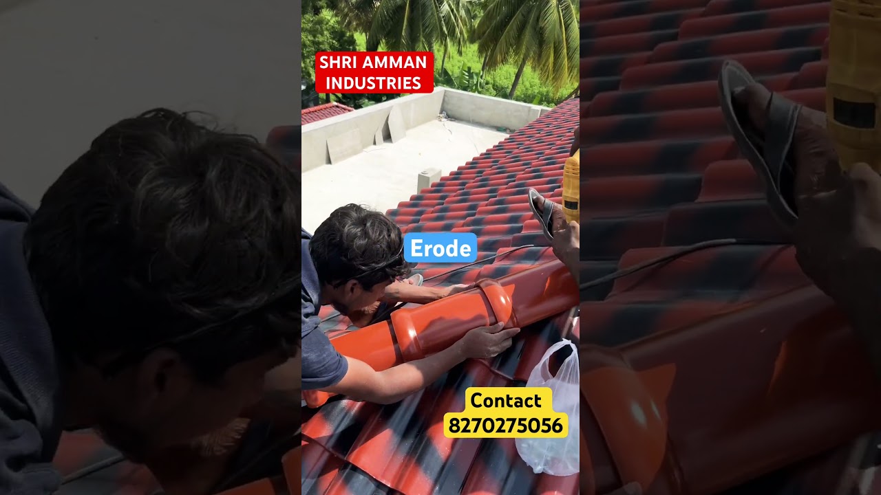 Ceramic Roof Tile Ridge Fitting #home #claytileroofing #roofmaterial #shortsyoutube #construction