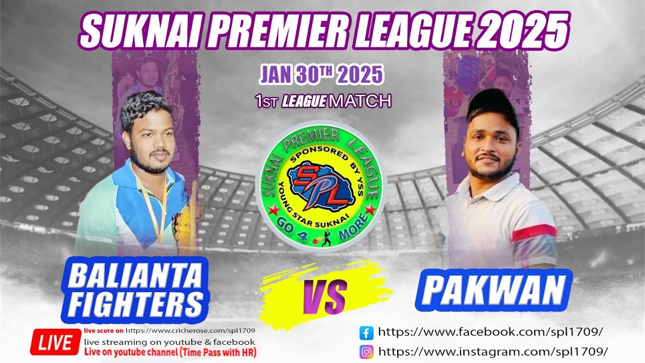 🔴LIVE 🏆LEAGUE 5 DAY-3 PAKWAN 11 VS BALIANTA 11 SPL-15  28 JAN  TO FEB 1 2025 ORG. BY:Y.S.S AT-SUKNAI