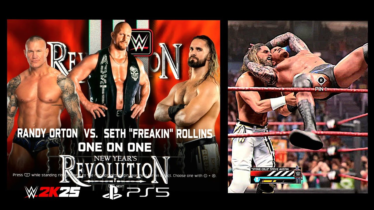 Randy Orton vs Seth Rollins | Stone Cold Steve Austin as Special Guest Referee | WWE 2K25 PS5