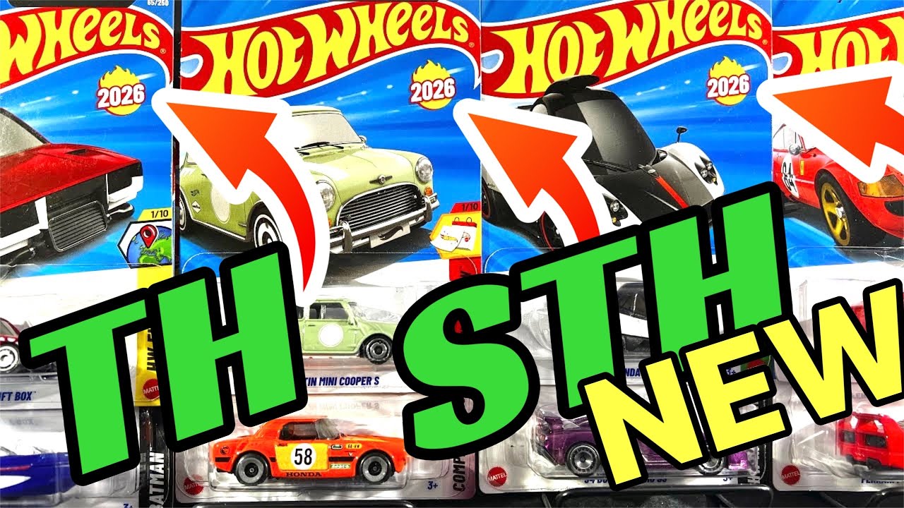 Литые модели автомобилей Hot Wheels 2026 Treasure Hunt и Super Treasure Hunt.