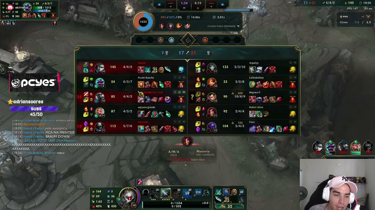 HASTAD FULL TILTADO BUGANDO O MICROFONE KKKKKK