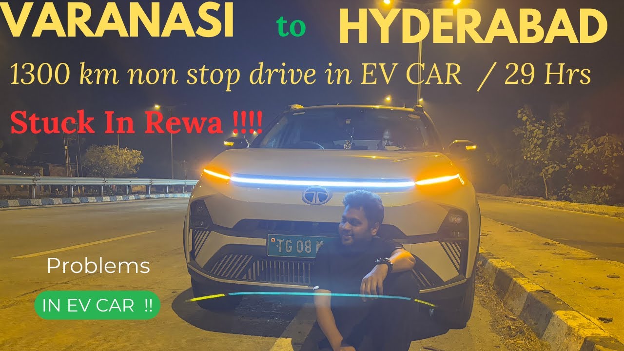 Varanasi to Hyderabad Road Trip in Nexon EV  | 1300+ KM Road Trip | Charging Challenges & Experience