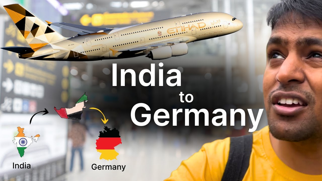 FIRST TIME | India to Germany Flight Travel | Etihad Economy Class | All4 Food தமிழில்