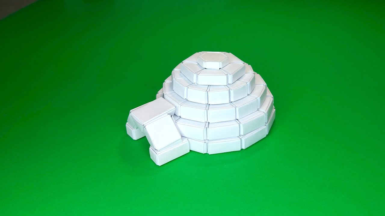 Origami Igloo | Origami Snow House | Origami Snow Hut | Origami Snow Dome