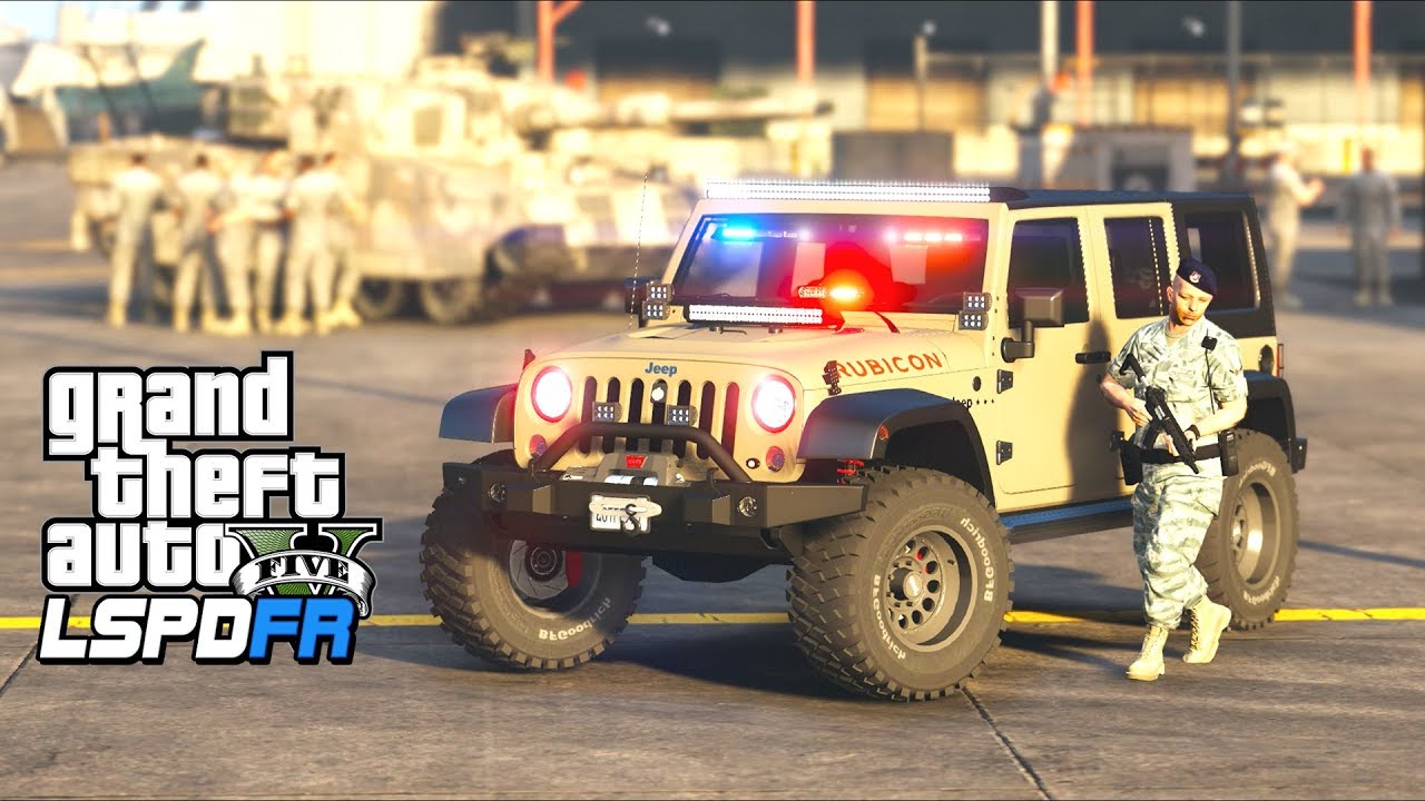 GTA 5 - LSPDFR Ep363 - Военный полицейский патруль на Wrangler!!