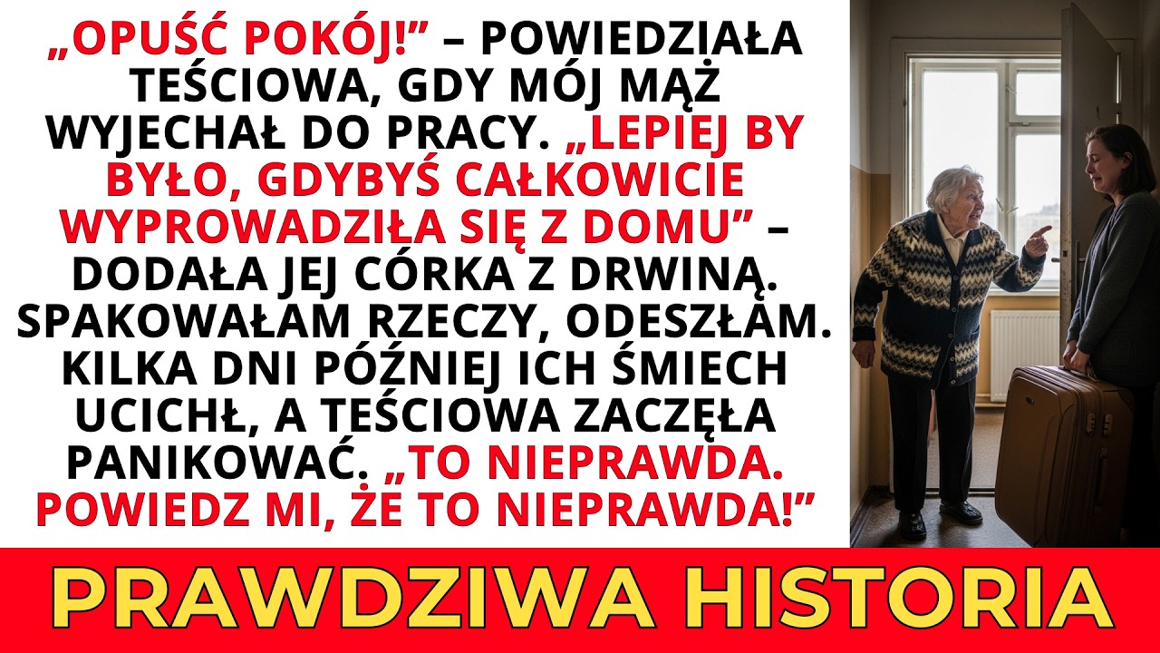 „Opuść pokój” – rzekła teściowa, gdy mąż wyjechał do pracy — Mój mąż zostawił je wszystkie bez dachu