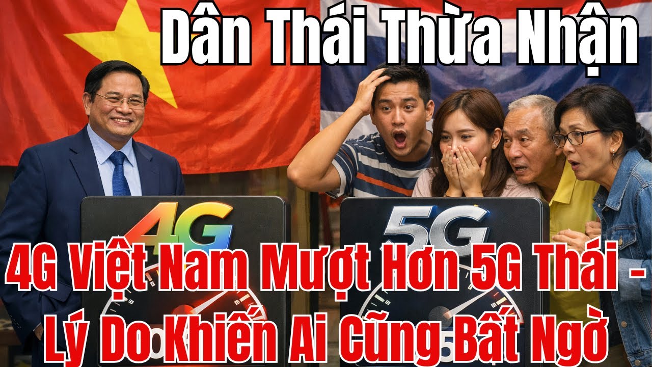 4G Việt Nam Mượt Hơn 5G Thái – Lý Do Khiến Ai Cũng Bất Ngờ :Không Phải Quảng Cáo