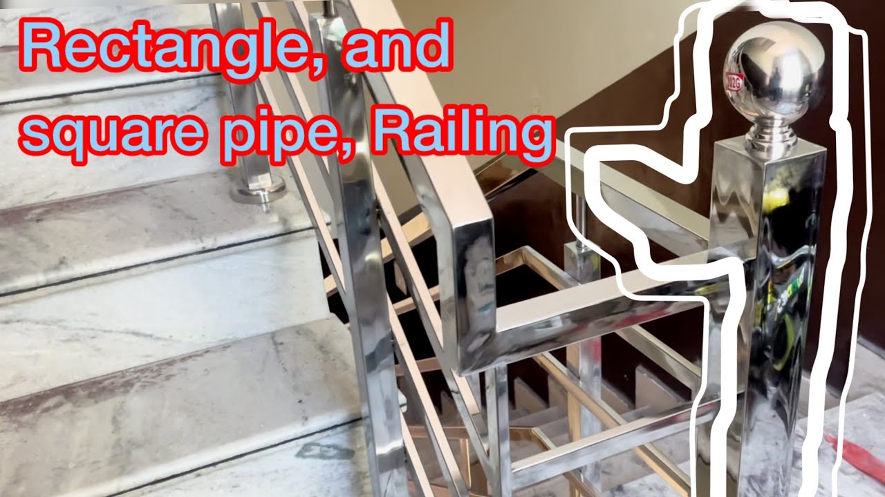 Rectangle and square pipe Steel Railing