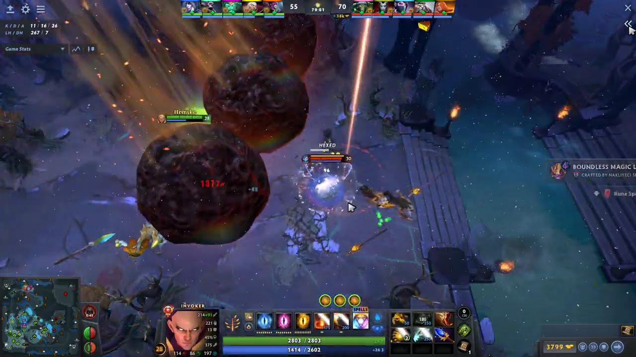 Dota 2 Invoker Refresher Hex Combo