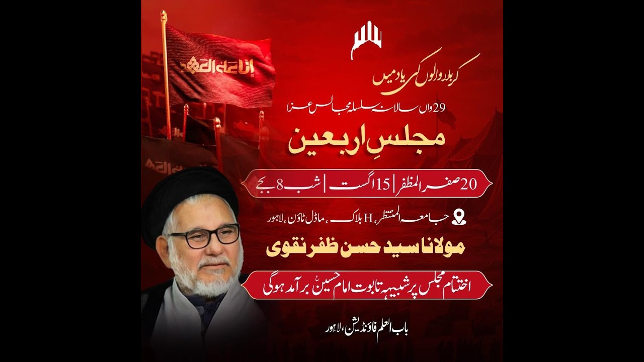Maulana Syed Hassan Zafar Naqvi | Majlis 20 Safar | 2025 |#majliseaza #majlis #muharram2025 #noha