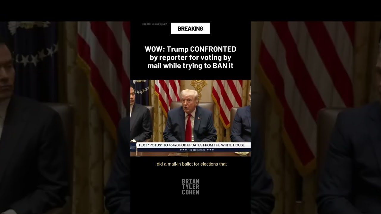 WOW: Trump CONFRONTED by reporter for voting by mail while trying to BAN it